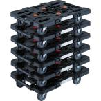 TRUSCO(トラスコ)　まとめ買い　樹脂製平台車　　ルートバン　　ＭＰＫ−５００−ＢＫ　６台セット MPK-500-BK-M6