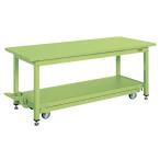 サカエ (SAKAE) 中量作業台ＫＶタイプ・ペダル昇降移動式（スチールカブセ天板仕様） KV-189PCF (035955) 《作業台》 【大型】