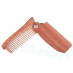 ショッピングヘアスタイリングツール 折り畳み ヘアブラシ 折りたたみヘアブラシ ヘアコーム 櫛 くし 天然木の髭の櫛 折り畳みポケット 口髭シェイプの櫛 メンズスタイリングくしツール ヘアケアブラ