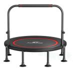 ショッピングトランポリン 手すり付きトランポリン トランポリン トランポリン 室内 大人 折りたたみ式ドア型両肘掛け 太い脚で腐食に強い 大型吸盤フットパッドで静音性が高い 伸縮性が高
