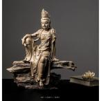 ショッピング仏像 仏教美術　自在観音菩薩像 樹脂　禅意仏像置物　台座付属　高42cm 幅48m 厚16cm