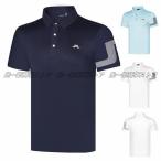 ショッピング半袖シャツ ジェイリンドバーグ J.LINDEBERG メンズ ゴルフウェア 吸水 速乾 カラーブロック ポロ半袖シャツ