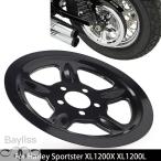 【並行輸入品】 ハーレースポーツスター バイクアクセサリー ブラック xl1200x xl1200l用リアプーリーカバー