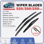 【並行輸入品】ワイパーブレードスズキアルト MK5 2008 - 2014 マツダキャロルフロントガラスフロントガラス窓洗浄フィット U フックアーム 21 インチ14イン
