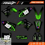 ショッピング２０１２ 【並行輸入品】Powerzone カワサキ KXF250 KX250F 2009 2010 2011 2012 バイクグラフィック背景デカールステッカーキットナンバー名カスタム