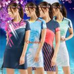  теннис одежда One-piece женский короткий рукав внутренний брюки имеется . пот скорость . "дышит" стрейч большой размер бадминтон бег спорт 