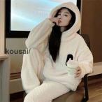 パジャマ レディース ルームウェア もこもこ パジャマ レディース かわいい パジャマ 冬 長袖 パジャマ ルームウェア もこもこ 大きいサイズ 上下セット 着る毛