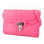 philipp plein フィリップ・プレイン スカルクロージャーバッグ ショルダーバッグ ハンドバッグ ピンク ドクロ