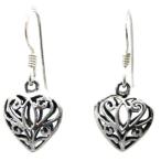 Yahoo! Yahoo!ショッピング(ヤフー ショッピング)透かし入りハートのピアス　シルバー925