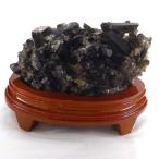 令和 記念 モリオン 黒水晶 原石 1100g(B) 台付き 天然石 パワーストーン クラスター ポイント 置物