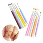 ネイル ブラシ 6本セット ジェル ネイルアート ネイル用品 ジェルネイル 筆 ネイル筆 セット ネイルブラシ ジェルブラシ ジェルネイルブラシ