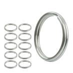 ショッピングキーリング 二重リング キーリング 10個セット ステンレス 外径20mm 内径17mm 二重カン キーホルダー 連結 金具 パーツ アクセサリー 小型 鍵 カギ シルバー