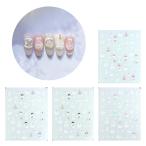 4枚セット ネイルシール パーツ デザイン シール ネイルパーツ ニュアンス ネイル プチプラ 簡単 かわいい 冬 雪 薄 ワンポイント