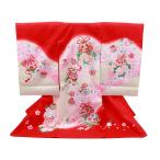 o. три ... золотой обработка ввод натуральный шелк кимоно длинное нижнее кимоно комплект женщина . девочка ребенок производство надеты праздничная одежда красный серия un-230