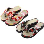 いぐさ サンダル 柄入り 草履 軽量 たたみ 草履 ソフト鼻緒 畳草履 全２柄 kg-28 LLサイズ