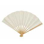 成人式 竹製 和紙 紳士用 扇子 白 無地 sm-2