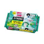 （まとめ） 花王トイレクイックル STRONG エクストラハーブの香り つめかえ用 1パック（16枚：8枚×2個） 〔×3セット〕