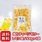 塩分チャージ ゼリー 〈 レモン味 / 500g × 1袋 〉 熱中症対策 塩分補給 業務用 (大容量パック 職場やご家庭で美味しく熱中症対策 !)