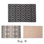 ラグ カーペット ラグマット デザインラグ マット 幾何学模様デザイン 130×190cm 大きい 大きめ コットン ホットカーペット対応 インド