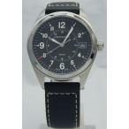 ハミルトン Hamilton カーキ フィールド QZ 40mm BK レザー H68551733