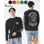 クリフメイヤー KRIFF MAYER メンズ ユニセックス 長袖 Tシャツ 袖プリント 綿 コットン100 アメカジ アウトドア チルタイムロンT 釣り