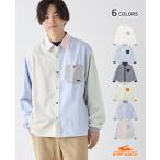 クリフメイヤー KRIFF MAYER メンズ ユニセックス 長袖 シャツ 袖リブ レギュラーカラー ストライプ ギンガム おしゃれ カジュアル 春 秋 ハッピーシャツ