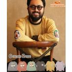 クリフメイヤー KRIFF MAYER メンズ ユニセックス 長袖 Tシャツ バックプリント キャラクター 綿100 エルボーパッチ カジュアル モブレスラー ボーダー ロンT