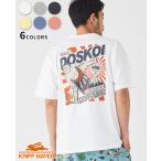 クリフメイヤー KRIFF MAYER メンズ ユニセックス 半袖 Tシャツ クルーネック バックプリント イラスト コットン100% 相撲 夏 おすもうちゃんT DOSKOI
