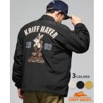 クリフメイヤー KRIFF MAYER メンズ ユニセックス ライトアウター 長袖 裏地付き 背中刺繍 ワイド オーバーサイズ 秋 春 クリフラビット刺繍コーチジャケット