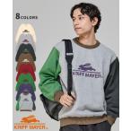 クリフメイヤー KRIFF MAYER メンズ ユニセックス 長袖 スウェット 刺繍 シンプル ペアルック お揃い 綿100 2025FW サガラ刺繍 裏起毛 クルー ロゴ