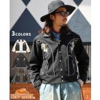 ショッピングウエスタン クリフメイヤー KRIFF MAYER メンズ ユニセックス アウター ブルゾン 前開き 裏地付き 50s ロカビリー アメカジ 春 秋 スーベニア刺繍ウエスタンジャケット