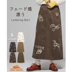 クリフメイヤー レディース KRIFF MAYER LADYS ロングスカート ボトムス ツイル ウエストゴム 綿100 伸縮性 アメカジ キレカジ カジュアル レタリング スカート