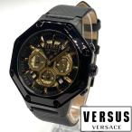 ●漂う高級感！ Versus Versace ヴェルサス ヴェルサーチ メンズ 腕時計 イタリア クォーツ クロノグラフ ブラック 高級ブランド 新品即納
