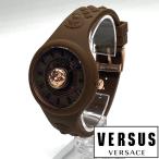 ★海外限定品! シンプルな美しさ! ヴェルサス ヴェルサーチ Versus Versace レディース 腕時計 クォーツ ラバー 高級ブランド ブラウン