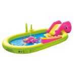 ジーロン ビニールプール シーアニマルプール 300×155cm 子ども4人用 すべり台つき 大型プール JL-688048