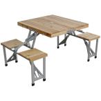 MK-7787NA из дерева столик для пикника натуральный NA зонт продается отдельно 