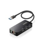 エレコム LANアダプター 有線 タイプA Giga USBハブ付 EDC-GUA3H2-B