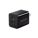  Elecom USB Type-C зарядное устройство PD соответствует максимальная мощность 20W модель C ×2 MPA-ACCP35BK