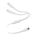  Elecom U2C-CCCA12WH USB Type-C(TM) - USB Type-C 2WAY кабель (USB2.0/140W/ сетка ) белый 