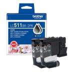 brother( Brother ) оригинальный чернильный картридж чёрный 2 шт упаковка LC511BK-2PK
