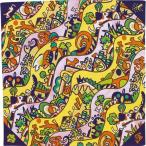 mu. прекрасный furoshiki ....50cma-ru* желтохвост .to.... узор темно-синий сделано в Японии 20461-103