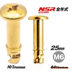 チタンボルト M6×22 ゴールド 1本売り ホンダ NSR250 純正 カウル用 クイックファスナー バイク レストア パーツ サイドカウル 取付ボルト