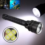 Ipx8 防水 6500K T6 スキューバ ダイビングライト スーパー光量 (5灯 5LED) 水中懐中電灯 水中ライト cree