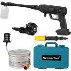 新型高圧洗浄機 コードレス（黒）ON固定機能　18Ｖマキタバッテリー使用可能 黄砂対策 強力噴射 収納ケース付き（バッテリー別売り）