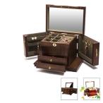 ジュエリーボックス  アクセサリーケース アクセサリー収納  コンパクト 姫系 木製 ピアス ネックレス 指輪 保管 携帯 小物入れ 可愛い 旅行大容量 宝石箱