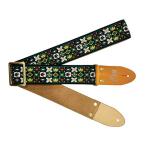 Elara Straps (エララストラップ) Knoxville Sequoia Green Ultrasuede 美しい 頑丈 プロ仕様 ギターストラップ