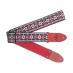 Elara Straps (エララストラップ) Tetra Heart White/Red Ultrasuede 美しい 頑丈 プロ仕様 ギターストラップ