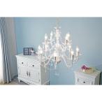 シャンデリア照明器具約幅65×奥行65×高さ69cm12灯クリアスチールア...