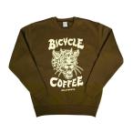 Bicycle Coffee Tokyo Leopard Crew メンズ Bicycle Coffee Tokyo 25SS　