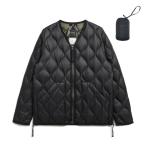 タイオン ダウン ミリタリー VネックWジップ ダウンジャケット-ソフトシェル TAION-101ALSZML-1 メンズ TAION 25FW